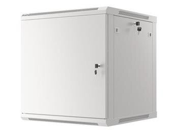 LANBERG Nástěnná jednodílná skříň 19", FOR SELF-ASSEMBLY 12U/600x600 plechové dveře šedá (RAL7035)   (v rozloženém stavu