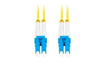 LANBERG optický patch cord SM LC/UPC-LC/UPC duplex 5m LSZH G657A1 průměr 3mm, barva žlutá