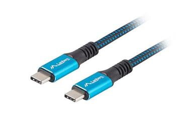Lanberg USB-C M/M 4.0 kabel 1.2m 100W 8K 30Hz modro-černá