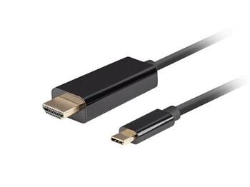 Lanberg USB-C(M)->HDMI(M) kabel 1,8m 4K 60Hz černá