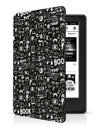 CONNECT IT pouzdro pro Amazon New Kindle 2019/2020 (10. gen.), DOODLE ČERNÁ