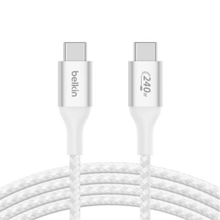 Belkin BOOST CHARGE™ USB-C na USB-C kabel 240W, 2m, bílý - odolný