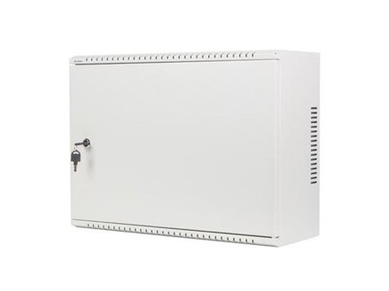 LANBERG Nástenná jednodielna skriňa 19", 4U+3U/540x200, (dodávané zložené), nízkoprofilová, plné dvere, šedá (RAL7035)