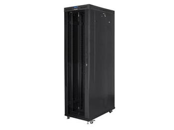 LANBERG Volně stojící skříň 19" 47U/800x1200 (v rozloženém stavu) skleněné dveře LCD černá (RAL9004)  2 z 4