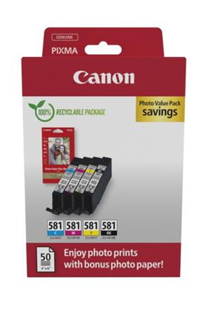 Canon cartridge INK CLI-581 BK/C/M/Y PHOTO VALUE