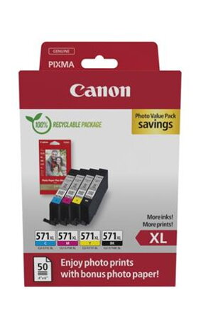 Canon cartridge CLI-571XL BK/C/M/Y PHOTO VALUE pack