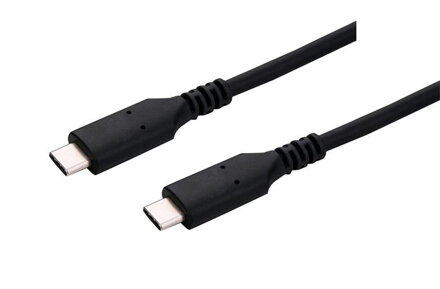 C-TECH Kabel USB 4.0, Type-C (CM/CM), PD 100W, 40Gbps, 0,5m, černý