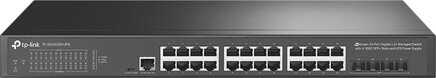 TP-Link TL-SG3428X-UPS JetStream L2 Switch 24x GElan 4x10GE SFP+  a záložním UPS napájením
