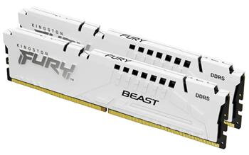 KINGSTON 64GB 6400MT/s DDR5 CL32 DIMM (Kit of 2) FURY Beast White RGB EXPO