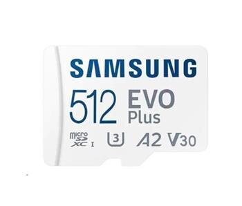 Samsung EVO Plus/micro SDXC/512GB/160MBps/UHS-I U3 / Class 10/+ Adaptér