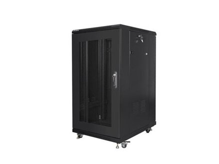 LANBERG Volně stojící skříň 19" 22U/600x800 černá (RAL9004)   (v rozloženém stavu) 3 ze 3