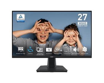 MSI monitor PRO MP275Q, 27" IPS/2560 x 1440 (WQHD)/100Hz/1ms/2x HDMI/DP