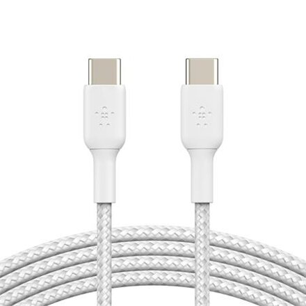 Belkin USB-C na USB-C kabel, 2m, bílý - odolný