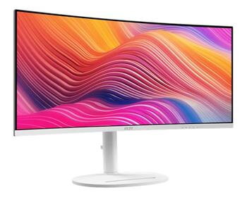 MSI monitor Modern MD342CQPW, 34"  VA zakřivený /3440x1440 (UWQHD)/120Hz/1ms/2 x HDMI/DP/USB-A,B,C/Výšk.nast/Pivot/Bílá