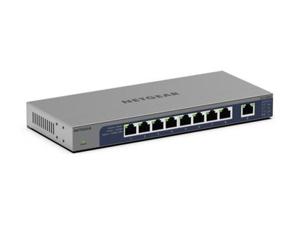 Netgear 8-Port Gigabit Ethernet Unmanaged Switch with 1 dedicated 10G/Multi-Gig Port  - GS108MX
