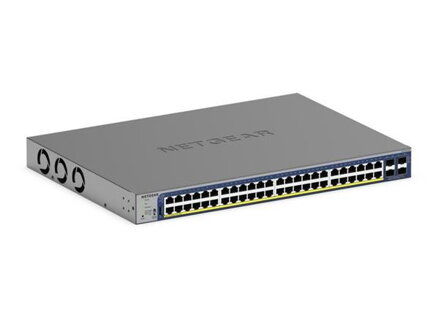 Netgear 48-Port Gigabit Ethernet, PoE+, Smart Switch, Cloud Management, 4 SFP+ Ports (380W)  - GS752TXP