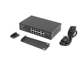 LANBERG SWITCH  8X 100MB POE+/2X 1GB UNMANAGED RACK 10"/19" GIGABIT ETHERNET 120W