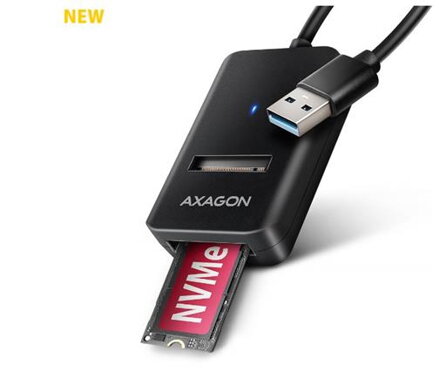 AXAGON ADM2-AM USB-A 10Gbps - M.2 NVMe & SATA SSD adaptér, kabel USB-A 10cm