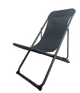 PLATINET KEMPINGOVÉ LEHÁTKO 52*77*90 cm ČERNÁ