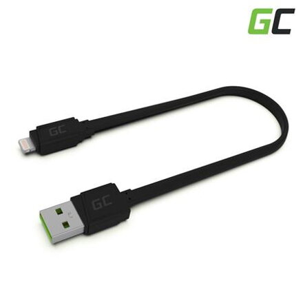 Green Cell Kabel Lightning 25cm Matný s rychlým nabíjením pro Apple iPhone