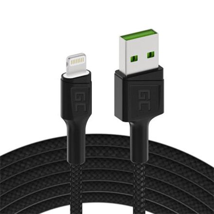 Green Cell Kabel Ray USB-A - Lightning 1,2m LED s rychlým nabíjením pro Apple iPhone