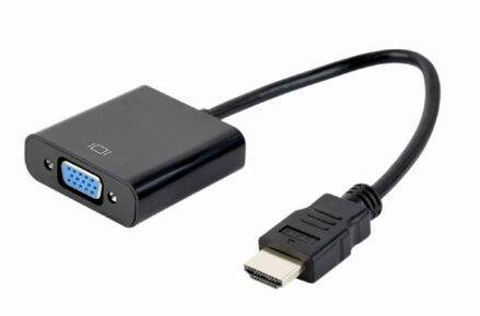 GEMBIRD kabelový adaptér HDMI na VGA M/F, černá