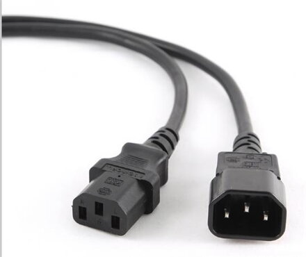 GEMBIRD Kabel síťový  1 m napájecí (C13 to C14), VDE