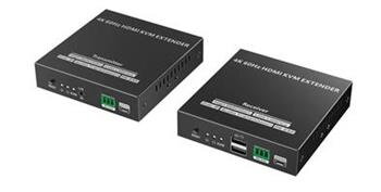 PremiumCord 4K@60Hz HDMI KVM extender na 120m přes LAN, over IP