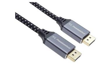 PremiumCord DisplayPort 1.4 přípojný kabel pro rozlišení 8K, kovové a zlacené konektory, 5m
