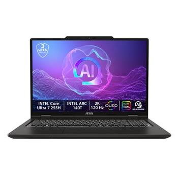 MSI Venture 16 AI A2HMG-036CZ/Core Ultra 7 255H/32GB/1 TB SSD/16" 2K (2048 x 1280),OLED 120Hz/ Win 11 Home/černá