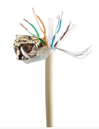 GEMBIRD síťový kabel LAN CAT6 FTP, vodiče z CCA (měděný hliník), vícedrátový, třída Eca, délka 100 m