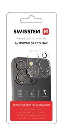 SWISSTEN OCHRANNÉ SKLO NA ČOČKY FOTOAPARÁTU PRO APPLE IPHONE 16 PRO MAX