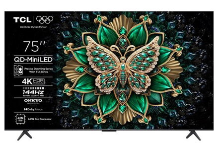 TCL 75C6K SMART TV 75" QLED/4K UHD/Mini LED/144Hz/4xHDMI/USB/LAN/GoogleTV POKOŠZENÁ KRABICE
