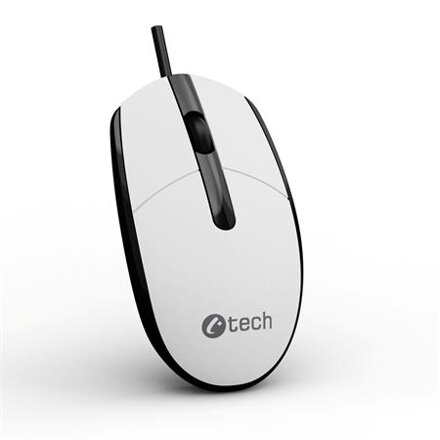 C-TECH myš WM-10, USB, 1200 DPI, bílo-černá