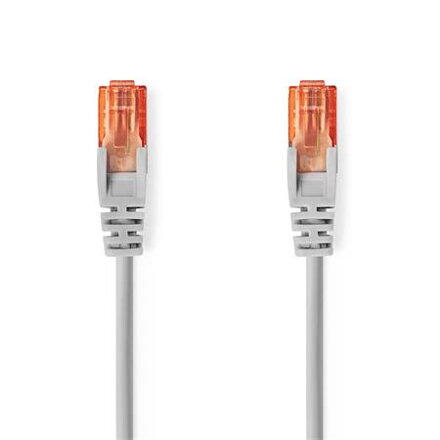 Nedis CCGL85230GY100 - Síťový Kabel CAT6  | RJ45 Zástrčka | RJ45 Zástrčka | U/UTP | 10.0 m | Kulatý | PVC | Šedá | Label