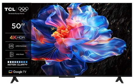 TCL 50P6K SMART TV 50" LED/4K UHD/Direct LED/3xHDMI/1xUSB/LAN/GoogleTV POŠKOZENÁ KRABICE