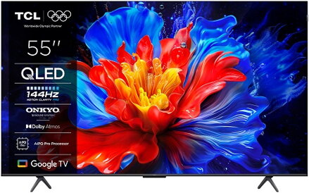 TCL 55P8K SMART TV 55" QLED/4K UHD/Direct LED/144Hz/4xHDMI/USB/LAN/GoogleTV POŠKOZENÁ KRABICE