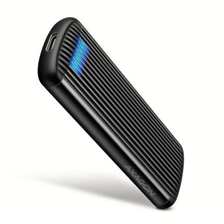 AXAGON EEM2-SC, USB-C 10Gbps externí box pro M.2 NVMe SSD, bezšroubový, žebrovaný hliník