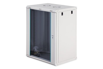 DIGITUS DN-37112 Nástěnná skříň 16U, Dynamic-N, 19", 600x450mm, nesmontovaná, šedá (RAL 7035)
