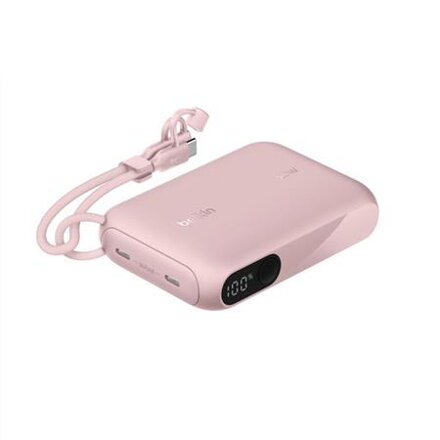 Belkin BOOST CHARGE™ USB-C Power Delivery PowerBanka s displejem, 10000mAh, 20W, růžová