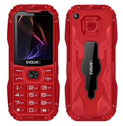 EVOLVEO MaxPhone A1, tlačítkový Dual SIM telefon, červený