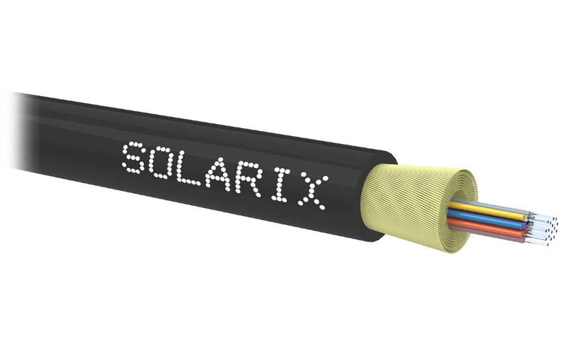 Solarix DROP1000 optický kábel 16 vl. 9/125 SM LSZH universal, 500m, čierny