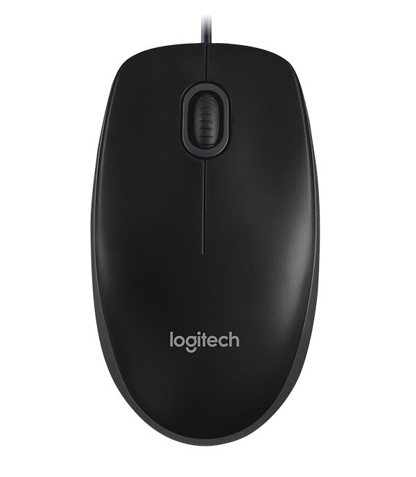 Logitech myš B100/ Drôtová/ Optická/ 800dpi/ USB/ čierná