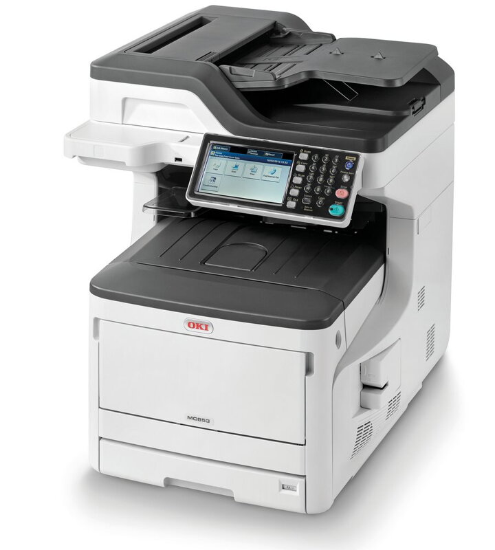 OKI MC853dn/ A3/ 23ppm/ ProQ 2400 dpi / PCL+PS/ Duplex/ Fax/ ADF/ USB/ LAN