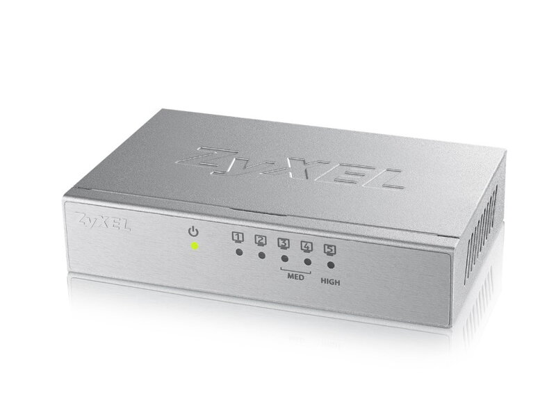 ZyXEL GS-105B 5-port 10/100 / 1000Mbps Gigabit Ethernet switch, desktop, metal housing