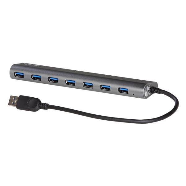 i-tec USB HUB METAL/ 7 portů/ USB 3.0/ napájecí adaptér/ kovový i-tec USB HUB METAL/ 7 portů/ USB 3.0/ napájecí adaptér/ kovový