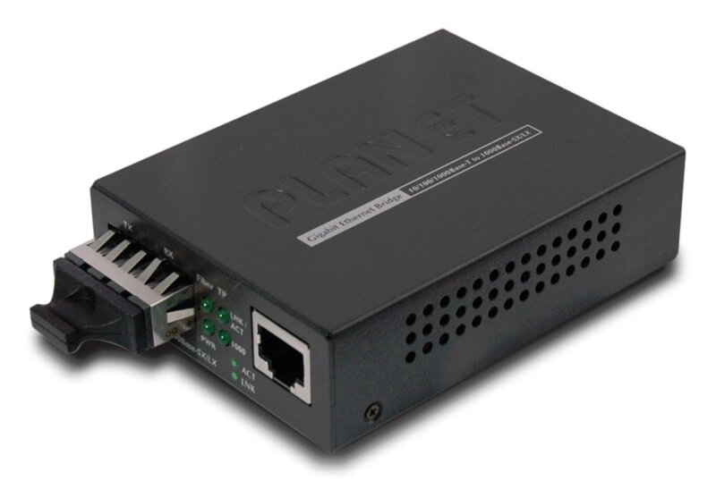 PLANET GT-802 opto konvertor 10/100 / 1000Base-T - 1000Base-SX, SC, multimode, 220/550 m