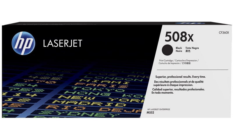 HP tisková kazeta 508x černá originál, CF360X HP tisková kazeta 508x černá originál, CF360X