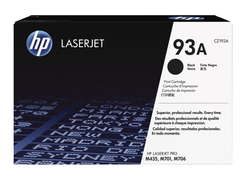 HP tisková kazeta 93A černá originál, CZ192A HP tisková kazeta 93A černá originál, CZ192A