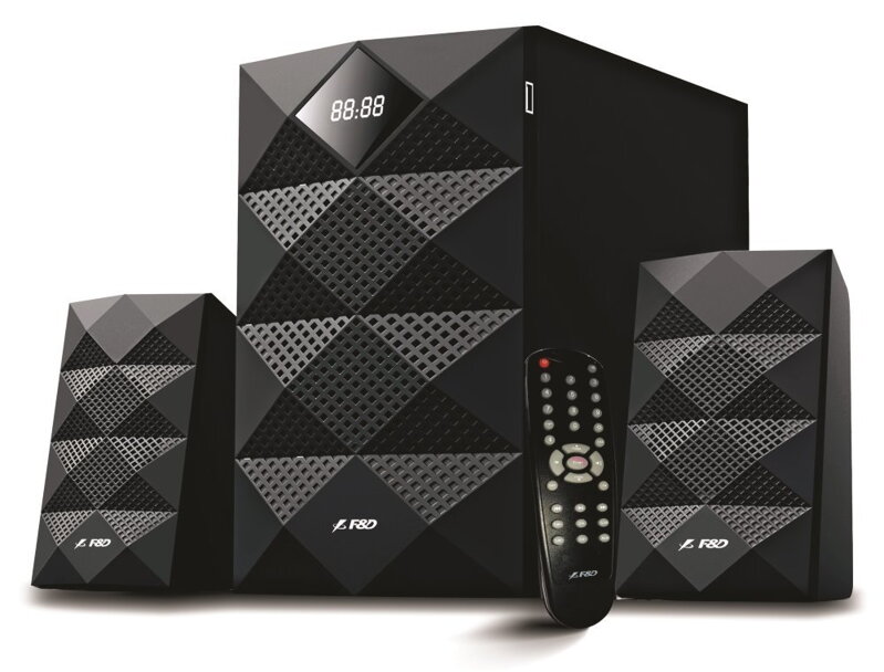 POŠKOZENÝ OBAL - FENDA F&D repro A180X/ 2.1/ 42W/ černé/ BT4.0/ FM rádio/ USB přehrávání/ dálkový ovladač